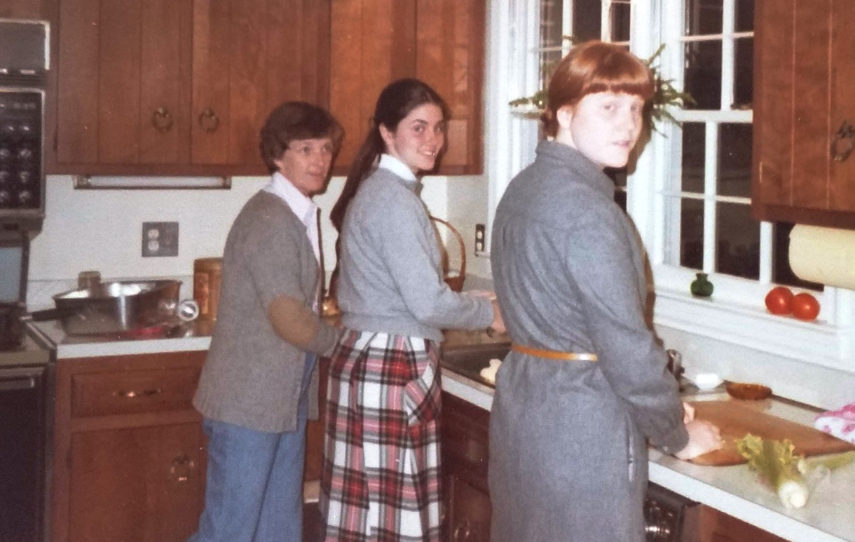 Mom and the girls cooking